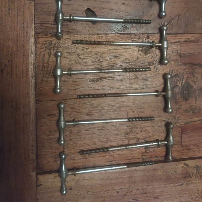 1940s Slingerland Radio King T rods. Nickel plated