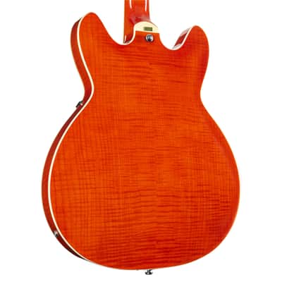 Hagstrom Super Viking Mandarin Flame - Semi Acoustic Guitar image 10