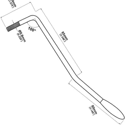 6 MM Thread Tremolo Arm Electric Guitar Tremolo Arm Thread Metal Single Tremolo Arm Whammy Bar with Tip for Stratocaster Electric Guitar Tremolo System (Gold, Single Tremolo Arm) image 2