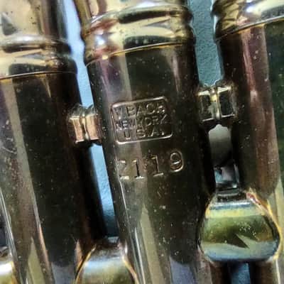 Bach Mercedes New York Bb Trumpet 1st Valve Trigger 3rd Valve Slide 1934 image 6