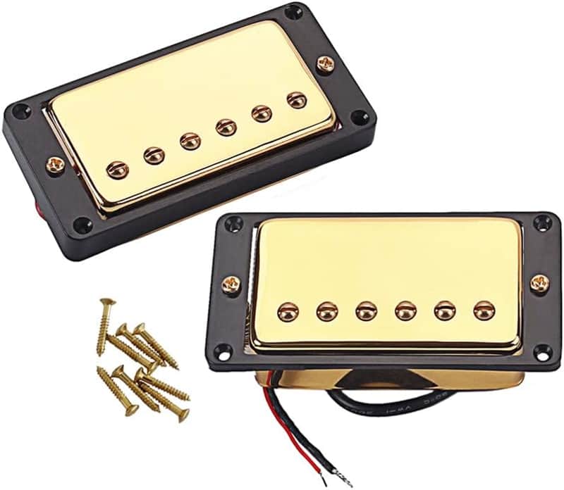 Guitar Humbucker Pickups Set,Double Coil Neck and Bridge Pickup Replacement Parts for LP Electric Guitar (GOLD-2) image 1