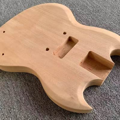 Unfinished Mahogany Wood Guitar Body, Single P90 Pickup, Rosewood Fingerboard Neck image 6