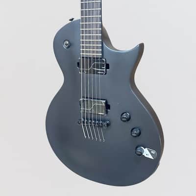 ESP LTD EC1000 Baritone Electric Guitar - Black Charcoal Metallic Satin image 3