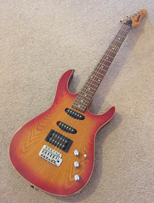 Samick LK-35 DOS/CS Super Strat 1990's Cherry Burst | Reverb