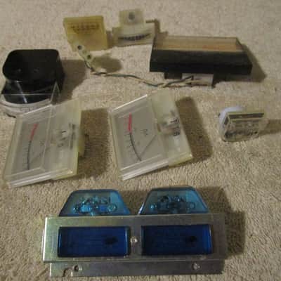 lot of 9 vintage Various VU meters parts image 1