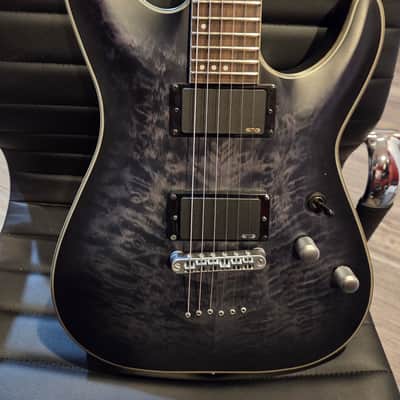 Schecter C-1 Platinum with Rosewood Fretboard 2014 - Present See-Thru Black Satin image 2