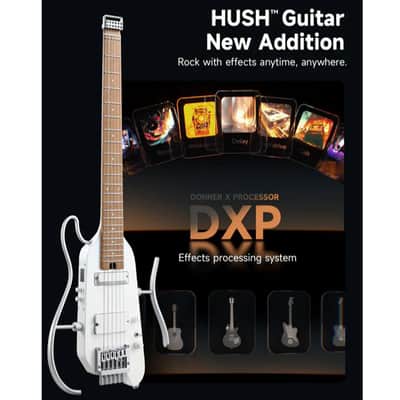 Donner Hush X PRO Headless Ultra Light rechargeable electronic Guitar with effects system White image 3
