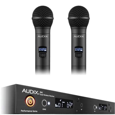 Audix AP42OM2B Dual Handheld Wireless Microphone System R42 2 Channel Receiver image 4