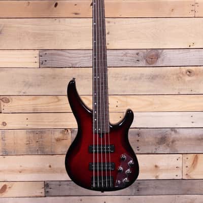Yamaha TRBX605FM 5-String Bass Guitar Dark Red Burst image 4