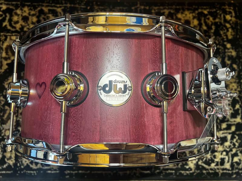 Mint DW 6.5" x 14" Collector's Series Pure PurpleHeart Shell Snare Drum - Natural Satin Oil w/ Chrome Hardware image 1