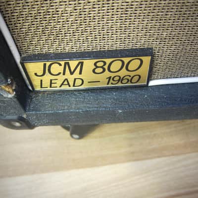 Marshall JCM 800 Lead Series Amp & JCM 800 Lead-1960 Cabinet All Original-Circa-1985-Black Vinyl Brown Grill Cloth image 10