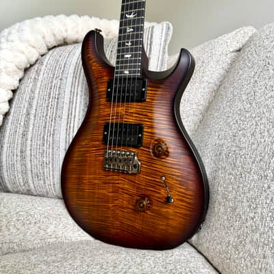 PRS Wood Library Custom 24 10-Top 2019 - Satin Black Gold Wrap image 1