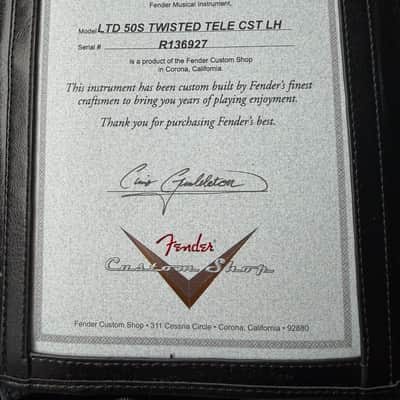 Fender Telecaster 1952 Custom Shop Limited Edition Choclate Sun Burst - Left Handed image 8
