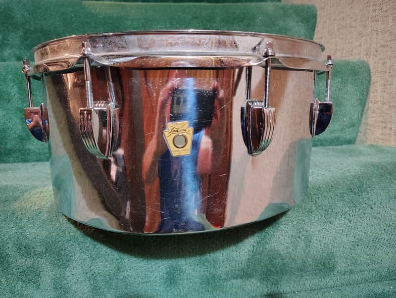 Ludwig 14" Timbale (Keystone Badge) 1960's - Chrome Over Steel image 1