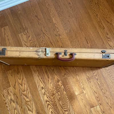 1962 Fender Pre-CBS Brown Tolex Guitar Case | Orange Plush Interior | Vintage USA | Mustang | Duo Sonic | Music Master | Bronco image 4