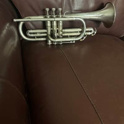 Pan American/Conn Model 58A Bb Cornet SN 135651 (Silver plated) image 5