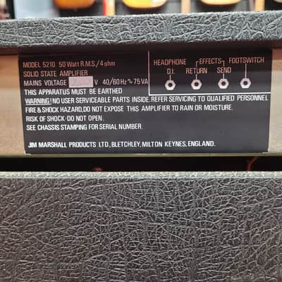 Marshall 5210 50-Watt 1x12" Solid State Guitar Combo 1980s - Black image 12