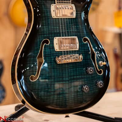 PRS SE Hollowbody II Piezo Peacock Blue Smokeburst image 3