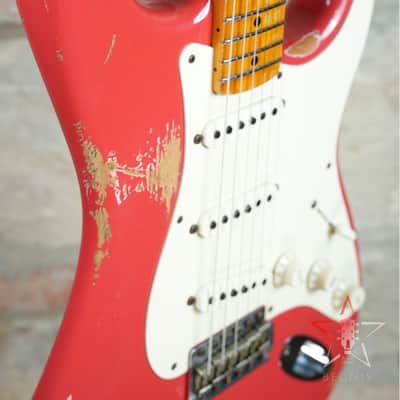 FENDER CUSTOM SHOP Stratocaster 1956 Reissue Relic - 2013 - Fiesta Red image 10