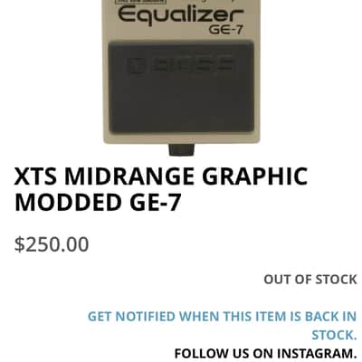 Boss GE-7 XTS Custom Mods Midrange Graphic Equalizer 2025 - Silver / Gray image 12