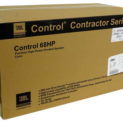 Pair JBL CONTROL 68HP High-Power 70v Commercial 8" Hanging Pendant Speakers image 9