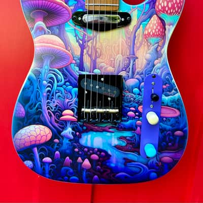 Psychedelic Magic Mushroom Telecaster Custom Build. image 1