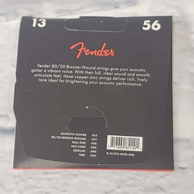 Fender 80/20 Bronze Wound 13-56 Acoustic Guitar Strings image 3
