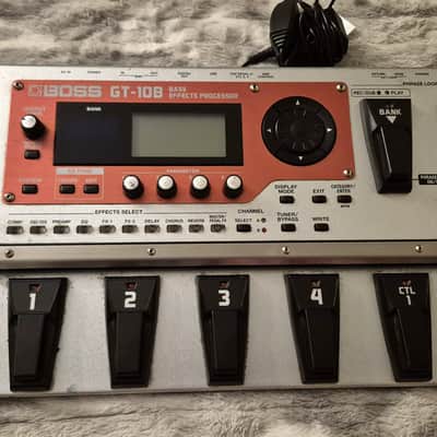 Boss GT-10B Bass Effects Processor with Power Supply - 2008 - 2015 - Silver - Roland Multi Effects / FX Pedal image 3