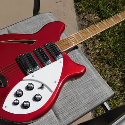 Rickenbacker 370/12 Semi-Hollow 12 String Electric Guitar Ruby Red 1985 image 4
