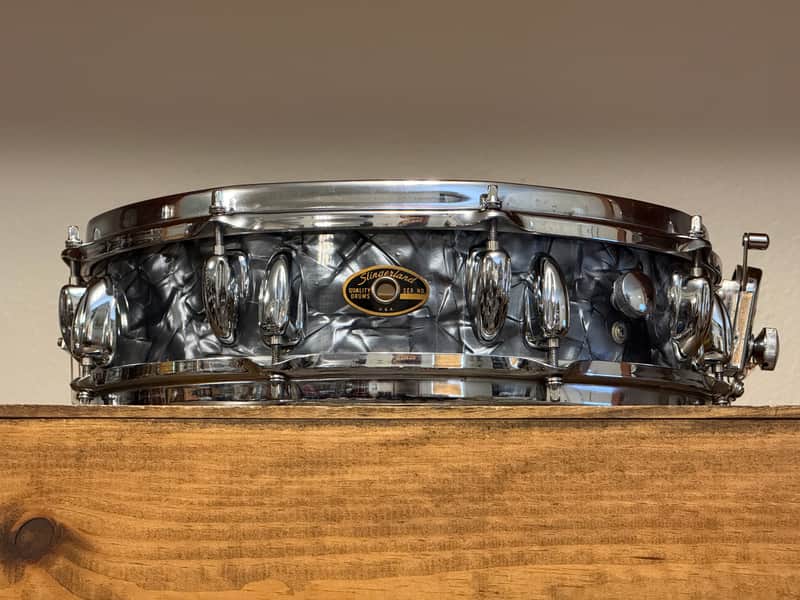 1990's Slingerland 4x14 Black Diamond Pearl Artist Snare Drum image 1
