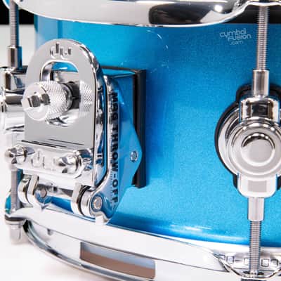 DWe Side Snare Bundle, Laser Blue Metallic Lacquer, 5x10" image 10