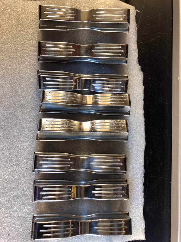 8 Complete Sets of Ludwig WFL Tension Rods & Claws & Lug Casings Club Date 1950s - 1960s - Nickel image 1