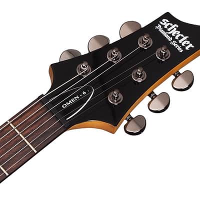Schecter Guitar Research Omen-6 Left Handed Electric Guitar Black image 12