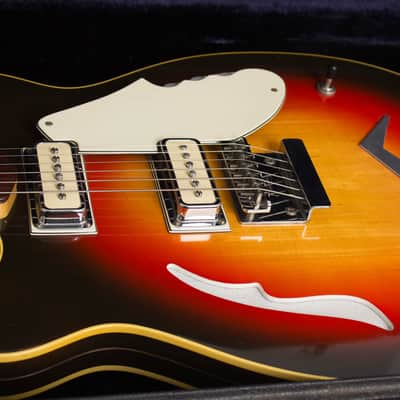 Micro-Frets Wanderer Semi-Hollow Body Electric Guitar (1969), ser. #1560, original black tolex hard shell case. image 11