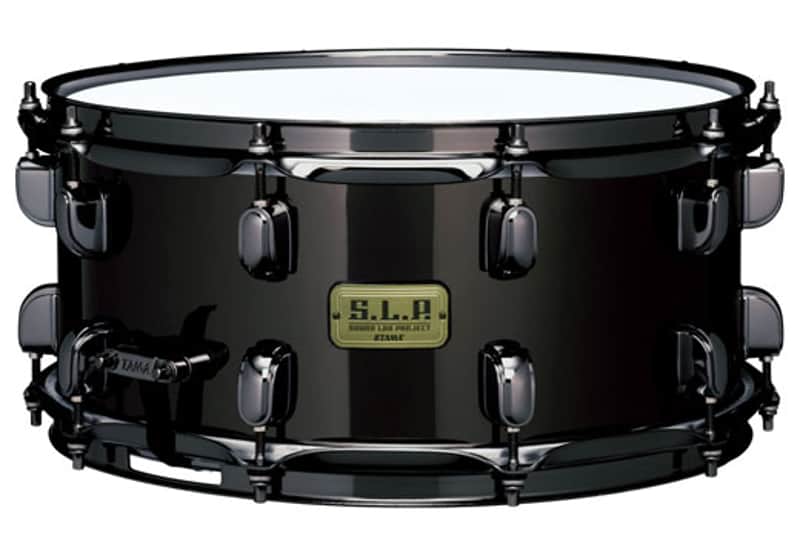Tama LBR1465 SLP Black Brass Snare Drum With Black Nickel Hardware image 1