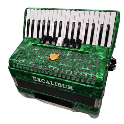Excalibur Super Classic 72 Bass Piano Accordion Forest Green image 3