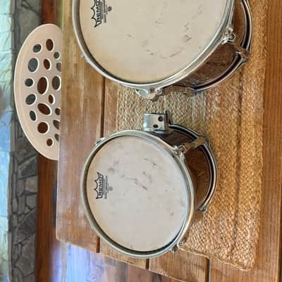 Vintage Pearl Export Series 8" and 10" Toms w/ Long Lugs & Purple-ish Wrap 1990's image 10