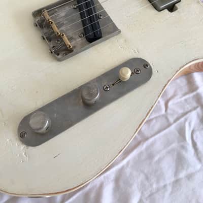 Electric Guitar - Reclaimed Fir with Milk Paint - T-Style - Milk and Honey 037 image 7