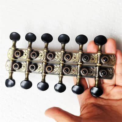 Vintage Bronze 12 String Classical Guitar Tuning Machines Set image 4