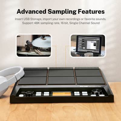 Avatar PD705 Percussion Sample Pad 9-Trigger Multipad Tabletop Electric Drum USB MIDI image 3