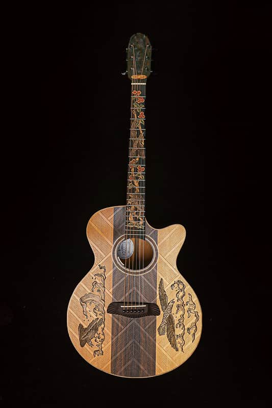Blueberry Handmade  Acoustic Guitar with a combination Cedar, Rosewood and Alaskan Spruce Top and Mahogany Back and Sides Buit to Order in 90 Days image 1