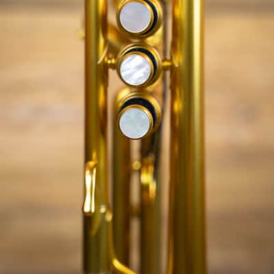 B&S Heritage MBX-3-E/GL Bb Trumpet - Matte Gold Lacquer w/ Double Case image 6