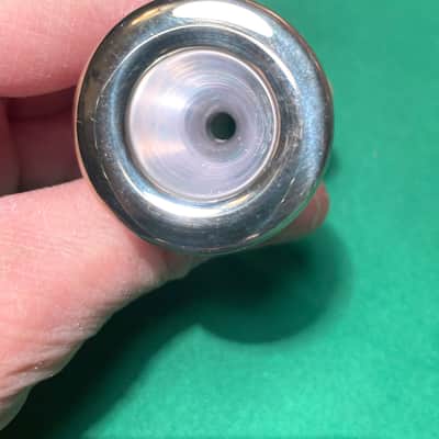 Antique French Horn Mouthpiece-NOS-Unusual Wide Flat Rim-Deep Funnel Cup-Nice! image 3