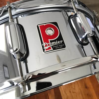 Premier snare drum chrome over steel vintage? Restored 5.5x14” image 3