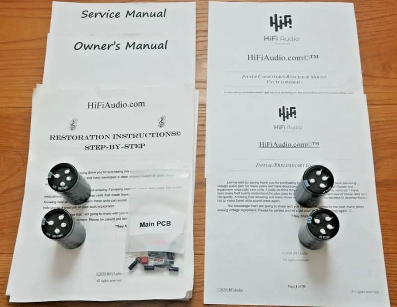 Rotel RB-981 restoration kit filter capacitor repair rebuild fix image 1