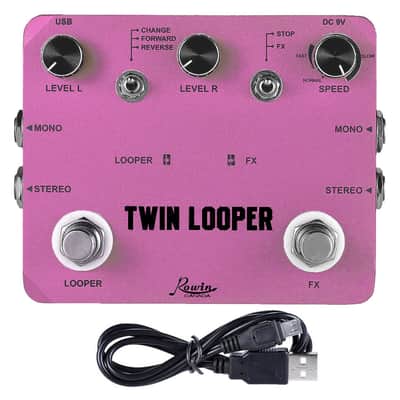 Rowin Canada LTL-03 Twin Looper and Recording Guitar Effect Pedal Free Shipping.