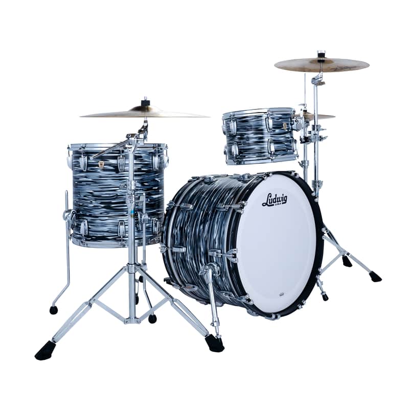 Ludwig Classic Maple Fab 3-Piece Drum Kit w/ 22" Kick - Black Oyster image 1