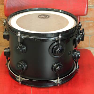 DW Collector's Drum Workshop  - matte black 10x8 rack tom image 3