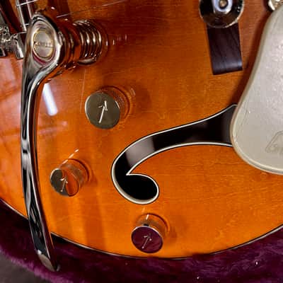 Gretsch G6120T-55 Vintage Select '55 Chet Atkins Hollow Body with Bigsby 2016 - Present - Vintage Orange Stain image 15