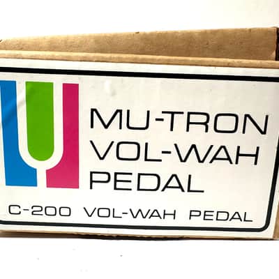 Mutron vintage wah with original box and sticker C-200 volume and wah pedal 1970s - Chrome image 2